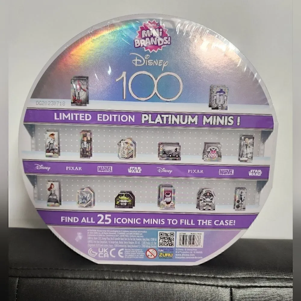 Mini Brands Exclusive Disney 100 Platinum Collectors Case Zuru  5 Minis